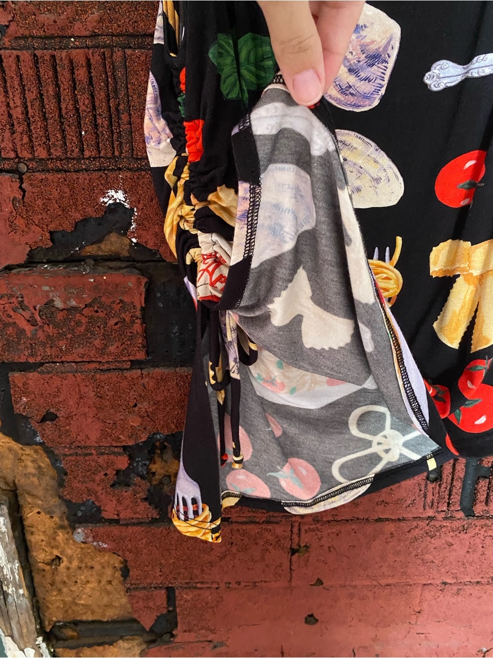 Lisa Says Gah Women’s Black Tank and Skort ~ Buon Appetito Print, Size Small - Picture 7 of 15